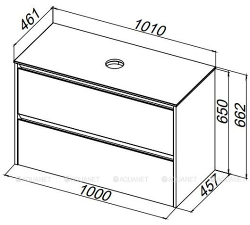 Столешница Allen Brau Activity 100 искусственный камень белый 1.34024.K