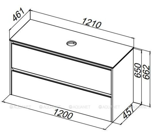Столешница Allen Brau Activity 120 искусственный камень белый 1.34025.K