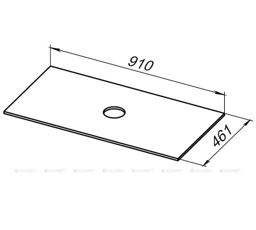 Столешница Allen Brau Reality 91 см графит структура 1.32024.GR-S