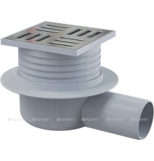 Трап сливной AlcaPlast 105x105/50 мм боковой выпуск решетка нерж. сталь APV26