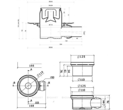 Трап точечный Pestan Standard Dry 1 Mask 100x100 мм 13000067