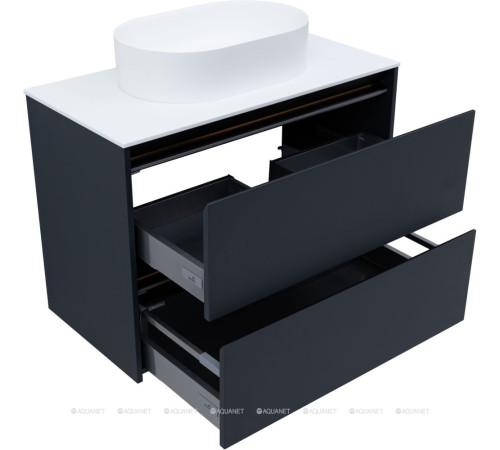 Тумба Allen Brau Activity 90 см антрацит матовый черный браш 1.34005.AM