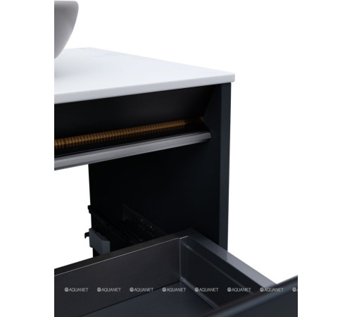 Тумба Allen Brau Activity 90 см антрацит матовый черный браш 1.34005.AM