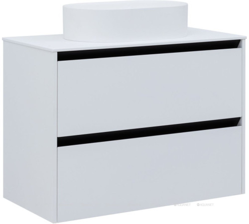 Тумба Allen Brau Activity 90 см белый матовый черный браш 1.34005.WM