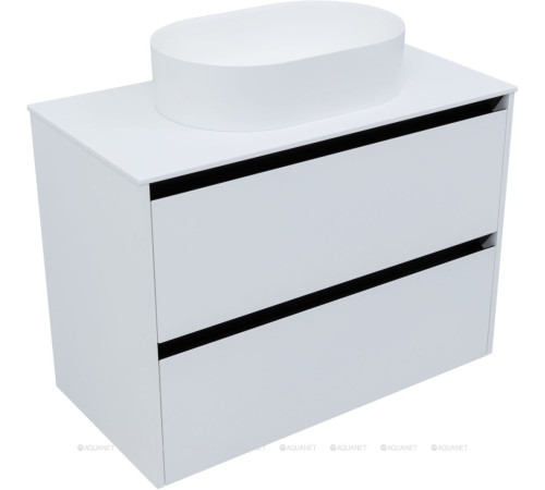 Тумба Allen Brau Activity 90 см белый матовый черный браш 1.34005.WM