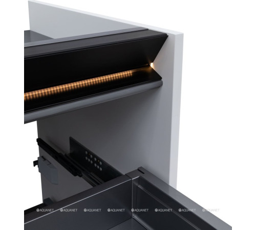 Тумба Allen Brau Activity 90 см белый матовый черный браш 1.34005.WM