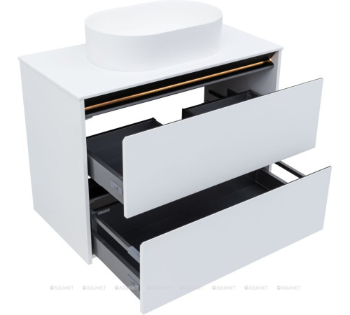 Тумба Allen Brau Activity 90 см белый матовый черный браш 1.34005.WM