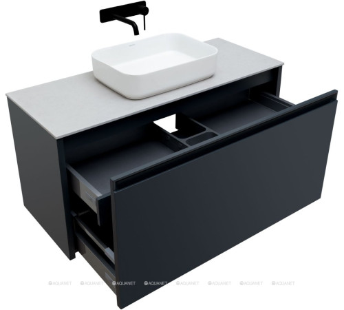 Тумба под раковину Allen Brau FANTASY 120 1+1 антрацит матовый 1.11006.AM