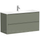 Тумба под раковину Allen Brau Gravity 120 2 ящика олива матовый 1.370011.CGM