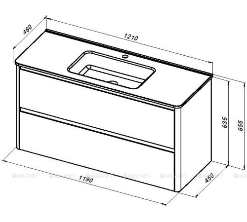 Тумба под раковину Allen Brau Gravity 120 2 ящика олива матовый 1.370011.CGM