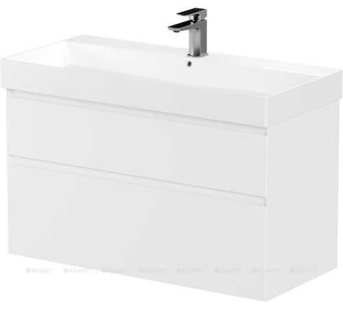 Тумба под раковину Allen Brau INFINITY 100 см 2 ящика белый матовый 1.210027.WM