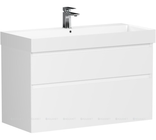 Тумба под раковину Allen Brau INFINITY 100 см 2 ящика белый матовый 1.210027.WM