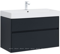 Тумба под раковину Aquanet Бруклин 100 антрацит матовый 00310139
