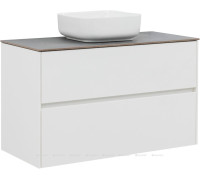 Тумба под раковину Aquanet Бруклин 102 2 ящика белый глянец 00336551