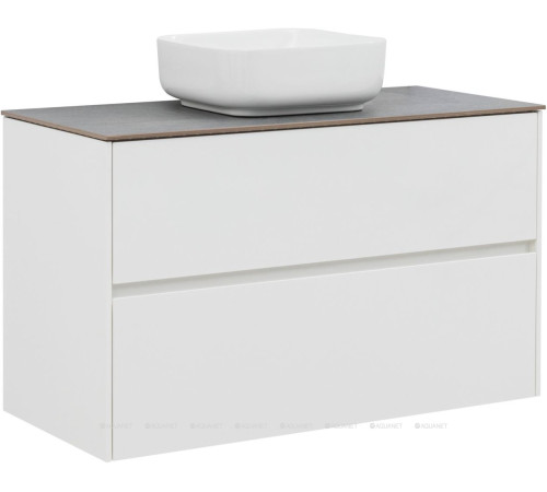 Тумба под раковину Aquanet Бруклин 102 2 ящика белый глянец 00336551