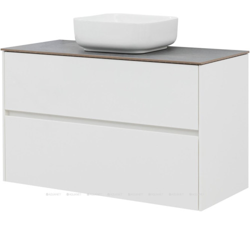 Тумба под раковину Aquanet Бруклин 102 2 ящика белый глянец 00336551