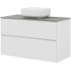Тумба под раковину Aquanet Бруклин 102 2 ящика белый глянец 00336551