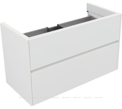 Тумба под раковину Aquanet Бруклин 102 2 ящика белый глянец 00336551