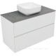 Тумба под раковину Aquanet Бруклин 102 2 ящика белый глянец 00336551