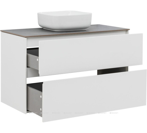 Тумба под раковину Aquanet Бруклин 102 2 ящика белый глянец 00336551