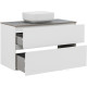 Тумба под раковину Aquanet Бруклин 102 2 ящика белый глянец 00336551