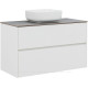 Тумба под раковину Aquanet Бруклин 102 2 ящика белый глянец 00336551