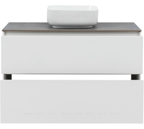 Тумба под раковину Aquanet Бруклин 102 2 ящика белый глянец 00336551
