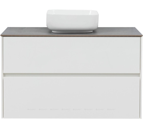 Тумба под раковину Aquanet Бруклин 102 2 ящика белый глянец 00336551