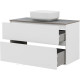 Тумба под раковину Aquanet Бруклин 102 2 ящика белый глянец 00336551