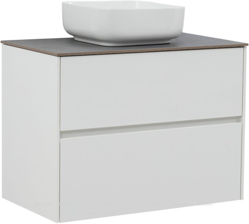 Тумба под раковину Aquanet Бруклин 82 2 ящика белый глянец 00336550