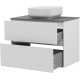 Тумба под раковину Aquanet Бруклин 82 2 ящика белый глянец 00336550