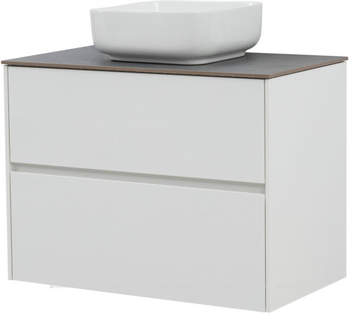 Тумба под раковину Aquanet Бруклин 82 2 ящика белый глянец 00336550