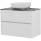 Тумба под раковину Aquanet Бруклин 82 2 ящика белый глянец 00336550