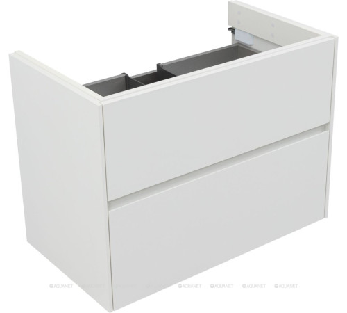 Тумба под раковину Aquanet Бруклин 82 2 ящика белый глянец 00336550