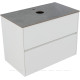 Тумба под раковину Aquanet Бруклин 82 2 ящика белый глянец 00336550
