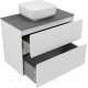 Тумба под раковину Aquanet Бруклин 82 2 ящика белый глянец 00336550