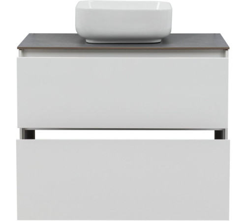 Тумба под раковину Aquanet Бруклин 82 2 ящика белый глянец 00336550