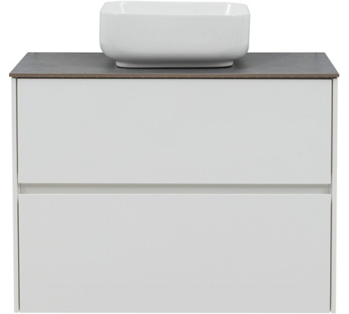 Тумба под раковину Aquanet Бруклин 82 2 ящика белый глянец 00336550