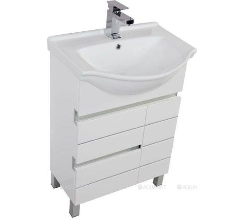 Тумба под раковину Aquanet Доминика 60 цвет белый 00171684