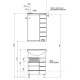 Тумба под раковину Aquanet Доминика 60 цвет белый 00171684