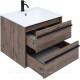 Комплект 1 Тумба под раковину Aquanet Lino 60 дуб веллингтон 00253910