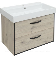 Тумба под раковину Aquanet Лофт 80 дуб веллингтон белый 00345455