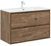 Тумба под раковину Aquanet Милан 100 дуб рустикальный 00336380