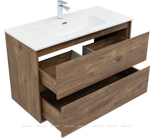 Тумба под раковину Aquanet Милан 100 дуб рустикальный 00336380