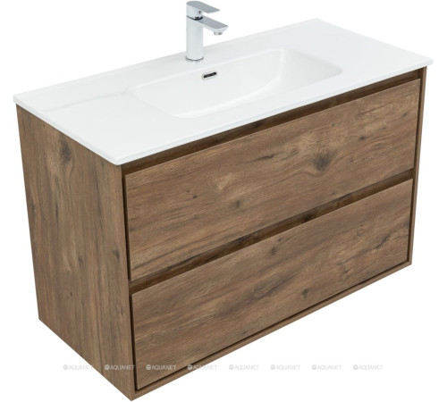 Тумба под раковину Aquanet Милан 100 дуб рустикальный 00336380