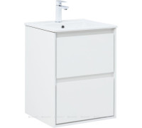 Тумба под раковину Aquanet Милан 50 белый глянец 00336366