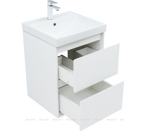 Тумба под раковину Aquanet Милан 50 белый глянец 00336366