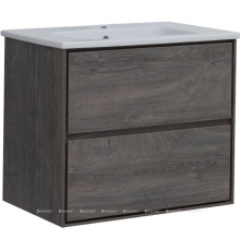 Тумба под раковину Aquanet Милан 80 см дуб серый подвесная 00269297
