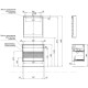 Тумба под раковину Aquanet Милан 85 см белый глянец подвесная 00339967