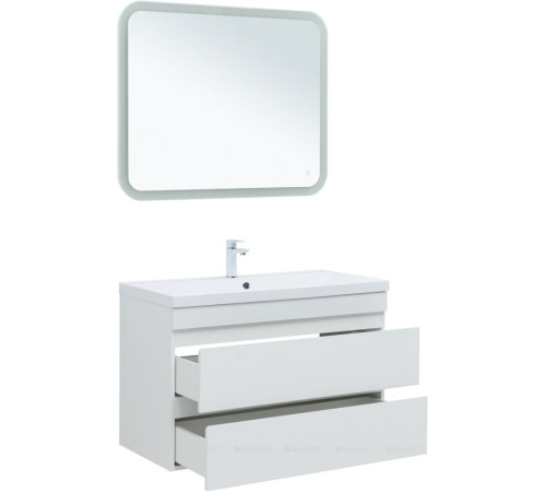 Тумба подвесная Aquanet Нота new 100 белый глянец 00335420